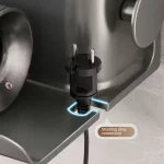 헤어 드라이어 거치대 벽걸이 헤어 스트레이트너, 헤어 스탠드, 욕실 정리함 선반, 욕실 정리정돈 선반, 1 개 - 이미지 6