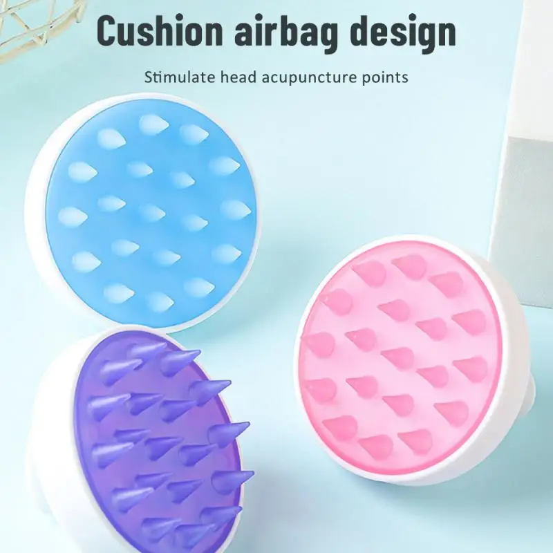 kf-S1554996a0fe44632a0af573d4f25aac9n 깨끗한 관리 모발 뿌리 가려움증 두피 마사지 빗 샤워 브러시 목욕 스파 비듬 방지 헤드 마사지를 세척하는 실리콘 헤드 바디 - 이미지 1