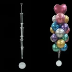 160CM 19 튜브 풍선 스탠드 웨딩 장식 생일 축하 파티 풍선 스틱 홀더 풍선 액세서리 축제 글로브 - 이미지 3
