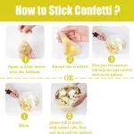 40 Pcs 골드 색종이 풍선 결혼식 생일 파티에 대 한 황금 종이 점과 12 인치 골드 고품질 파티 풍선 - 이미지 3