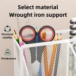 책상 편지지 주최자 크리 에이 티브 금속 펜 홀더 연필 파일 스토리지 랙 7 그리드 스토리지 박스 분할 컨테이너 사무실 액세스 - 이미지 3