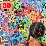 다채로운 Y2K 스타 BB 헤어 클립, 여자 귀여운 금속 스타 머리핀, 사이드 바레트, 사랑스러운 헤어 클립, 헤어 액세서리, 헤드웨어 - 이미지 2