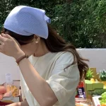 보헤미아 반다나 빨간 머리 스카프, 탄력 있는 파란색 머리띠, 삼각형 헤어밴드 스트랩, 조절 가능한 부드러운 랩, 야외용 - 이미지 6