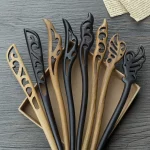 47 스타일 레트로 백단 헤어 클립 머리핀 중국어 고대 조각 된 나무 젓가락 헤어 스틱 코스프레 파티 모자를 쓰고 있죠 액세서리