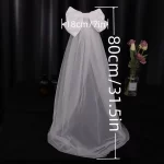 신부 들러리 화이트 웨딩 베일, 큰 활, 총각 파티 아첼로렛 암탉 파티, 신부 샤워 웨딩 장식 선물 - 이미지 5