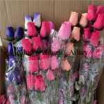 2.5cm 직경 꽃 나무 장미 스파이크, 플로리스트 꽃다발 공예, 혼합 색상, 작은 선물, 파티 용품 장식, 160 개 - 이미지 4