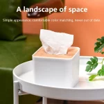 검정 흰색 냅킨 거치대 대용량, 공부 침실 거실 변기 종이 상자, 바닥 높이, 내마모성 - 이미지 6