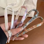 여성을위한 U 자형 아크릴 헤어 클립 한국 스타일 포니 테일 머리핀 패션 소녀 헤어 컬러 머리핀 - 이미지 6