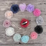 아기 소녀 유아 머리 그물 꽃 액세서리 신생아 선물 유아 클립 머리핀 공주 어린이 귀여운 모자를 쓰고 있죠 - 이미지 3