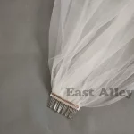 3M 컷 엣지 대성당 웨딩 베일, 빗 포함 화이트 아이보리 긴 베일, 웨딩 벨로 드 노비아 액세서리 디자인 - 이미지 6