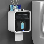 종이 타월 디스펜서 화장지 홀더 방수 티슈 상자 벽 마운트 스토리지 선반 랙 종이 스토리지 박스 욕실 제품 - 이미지 2