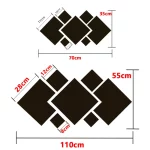 침실 거실 복도용 아크릴 3D 거울 벽 스티커, DIY 배경 벽, 호텔 크리에이티브 배경 거울 벽 스티커 - 이미지 6
