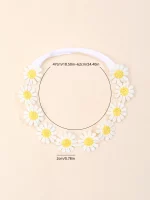 아기용 데이지 머리띠, 우아한 꽃 탄성 머리띠, 용수철 여아 헤어밴드, 어린이 아기 헤어 액세서리 머리띠, 1 개 - 이미지 6