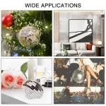 셀프 접착 리얼 유리 공예 미니 사각형 거울 모자이크 타일 스티커, 욕실 DIY 수제 공예, 홈 데코 만들기, 60cm - 이미지 2