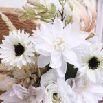 장미 다리아 인공 꽃 웨딩 장식 신부 꽃다발 크리스마스 파티 가짜 꽃 홈 가든 어레인지먼트 - 이미지 6