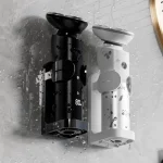 자체 접착식 욕실 정리함 랙 남성용 손질 도구용 벽걸이형 면도기 및 칫솔 홀더 - 드릴 후크 선반 없음 - 이미지 3