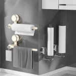 흡입 컵 화장지 홀더 펀치 무료 주방 티슈 랙 재사용 가능한 욕실 종이 타월 롤 랙 180 회전 가능 - 이미지 3