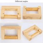 손톱이 필요 없는 나무 사각 변기 종이 거치대, 욕실 액세서리, 하드웨어 종이 타월 거치대, 주방 롤 종이 거치대 - 이미지 5