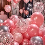 진주 가루 색종이 금속 라텍스 풍선 웨딩 장식 핑크 글로브 새해 생일 파티 베이비 샤워 기념일 장식 - 이미지 3