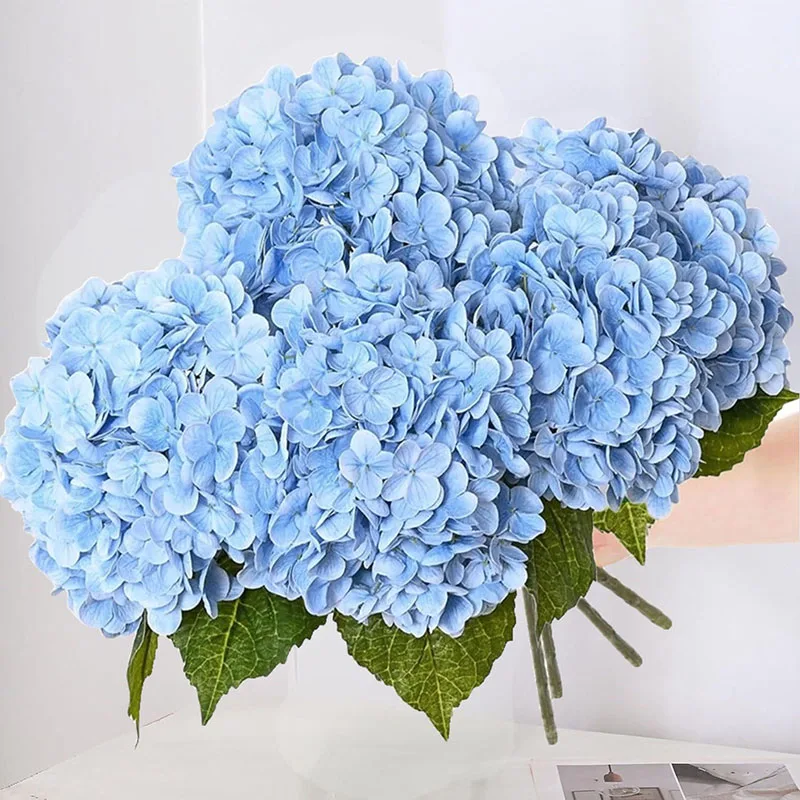 다색 수국 인공 꽃, 현실적인 터치 인공 꽃, 가정 장식, 웨딩 부케에 적합, v