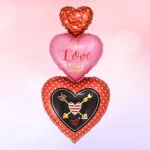 1pc 100cm 두 곰 포옹 당신을 사랑합니다 호일 풍선 사랑 심장 헬륨 풍선 약혼 웨딩 장식 발렌타인 데이 장식 - 이미지 3
