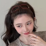 선글라스 프레임 모양 머리 후프 안경 여성용 헤어 밴드 소녀 달콤한 고정 머리띠 머리 장식 패션 헤어 액세서리 - 이미지 2