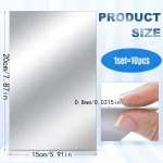 10/20pcs 15/20cm 3D 자기 접착 거울 벽 스티커 2mm 두꺼운 유연한 DIY 아트 아크릴 스티커 거실 장식 - 이미지 6