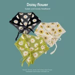 세련되고 다재다능한 삼각형 스카프 손으로 뜨개질한 여성용 머리띠 복고풍 귀엽고 달콤한 작은 데이지 머리띠 - 이미지 4