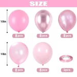 진주 가루 색종이 금속 라텍스 풍선 웨딩 장식 핑크 글로브 새해 생일 파티 베이비 샤워 기념일 장식 - 이미지 6