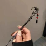 여성용 중국 스타일 머리핀 치파오 한푸 골동품 나비 술 헤어 걸쇠 Updo 빈티지 비녀 헤어 액세서리 - 이미지 3