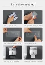 휴대용 화장실 롤 종이 홀더 플라스틱 방수 더블 레이어 종이 디스펜서 화장실 보관 상자 욕실 액세서리 - 이미지 6