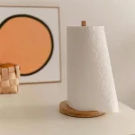 1pc 나무 종이 타월 디스펜서 홀더, 독립형 종이 타월 롤 스탠드, 주방 및 식당용 티슈 랙 - 이미지 6