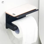 전화 선반이있는 스테인레스 스틸 화장지 홀더 욕실 티슈 홀더 가정용 종이 홀더 용 화장지 롤 홀더 - 이미지 4