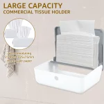 디펜서 펀치 프리 변기 티슈 디스펜서, 욕실, 화장실, 주방, 사무실, 종이 타월 거치대 - 이미지 2