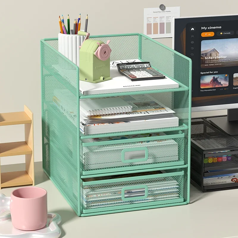 금속 파일 레이어링 랙, 데스크 정리함 트레이, 파일 용지 편지 폴더 스탠드 데스크탑 종이 분류기 메일 정리 랙