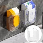 화장지 홀더 상자 벽 마운트 닦아 조직 주최자 젖은 닦아 상자 부엌 욕실에 대 한 자기 접착 종이 타월 디스펜서 - 이미지 2