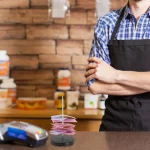 빌 포크 데스크 영수증 메모 홀더 티켓 용지 소환 포크 스파이크 스틱 레스토랑 주방 체크 스핀들 티켓 스탬퍼 - 이미지 4