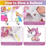 10pcs 유니콘 호일 풍선 세트 자리 1-9 마카롱 무지개 구름 풍선 베이비 샤워 웨딩 소녀 생일 파티 장식 - 이미지 6