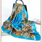 여성용 새틴 스퀘어 헤드 스카프, 경량 목 스카프, 헤어 반다나, 네커치프, 여성용 보호 대형 머리띠, 히잡 패션 - 이미지 2