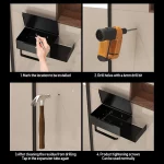 304 스테인레스 스틸 비 천공 화장지 홀더, 욕실 개인 정보 보호 티슈 상자, 롤 종이 홀더, 물티슈 상자 - 이미지 5