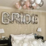 로즈 골드 레터 신부 호일 풍선, 성인 웨딩 장식, 발렌타인 데이 파티, 신부 i Love you, 학사용품, 5 개 - 이미지 4