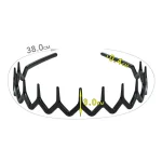 2 개/대 블랙 앰버 웨이브 긴 치아 머리띠 남성과 여성을위한 치아 미끄럼 방지 머리띠가있는 안티 가을 수지 플라스틱 페이스 워시 h - 이미지 2