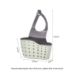 주방 싱크 선반 주최자 더블 레이어 교수형 비누 스폰지 보관 홀더 액세서리 실리콘 배수 랙 바구니 용품 - 이미지 5