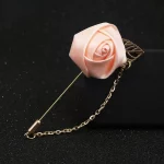 신랑 Boutonniere 코사지 핀 웨딩 실크 꽃 Groomsman Boutonnieres Buttonhole 웨딩 꽃 결혼 액세서리 - 이미지 5