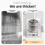 수직 파일 홀더 2개가 있는 책상 정리함, 펜 홀더가 있는 4단 쌓을 수 있는 종이 편지 트레이 파일 정리함, 책상 정리함 - 이미지 3