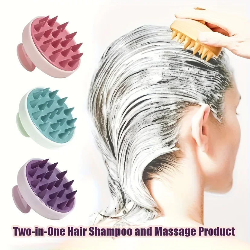 kf-S766f891d84194a8ea1e4ecc4a908a994S 부드러운 머리 세척, 마사지 브러시 | 부드러운 두피 케어, 오일 딥 클렌징, 비듬 제거, 혈액 순환 촉진 - 이미지 1