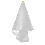 V609 웨딩 드레스를위한 우아한 신부 화이트 베일 한 레이어 Tulle 연필 가장자리 신부 머리 빗으로 손가락 끝 베일 - 이미지 6