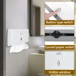 디펜서 펀치 프리 변기 티슈 디스펜서, 욕실, 화장실, 주방, 사무실, 종이 타월 거치대 - 이미지 5