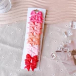 10 개/대 귀여운 소녀를위한 솔리드 BB 헤어 클립 리본 Bowknots 부티크 바레트 헤어핀 모자를 쓰고 있죠 헤어 액세서리 선물 - 이미지 4