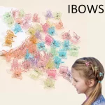 50Pcs 아기 소녀 머리핀 10 여러 가지 빛깔의 색상 미니 머리 발톱 클립 작은 작은 꽃 자용 어린이 학교 모자를 쓰고 있죠 액세서리